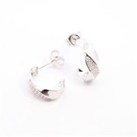 Orecchini Domar Gioielli Donna Orecchino cerchio argento 925 con zirconia cubica in Argento Cubic Zirconia EZB124403